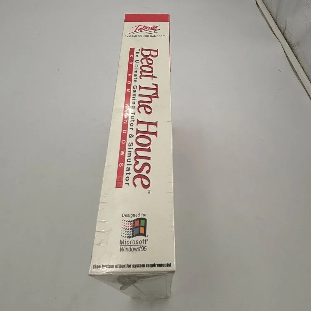 Beat The House Big Box Ultimate Gaming Tutor  Simulator CD ROM Windows 95 Sealed